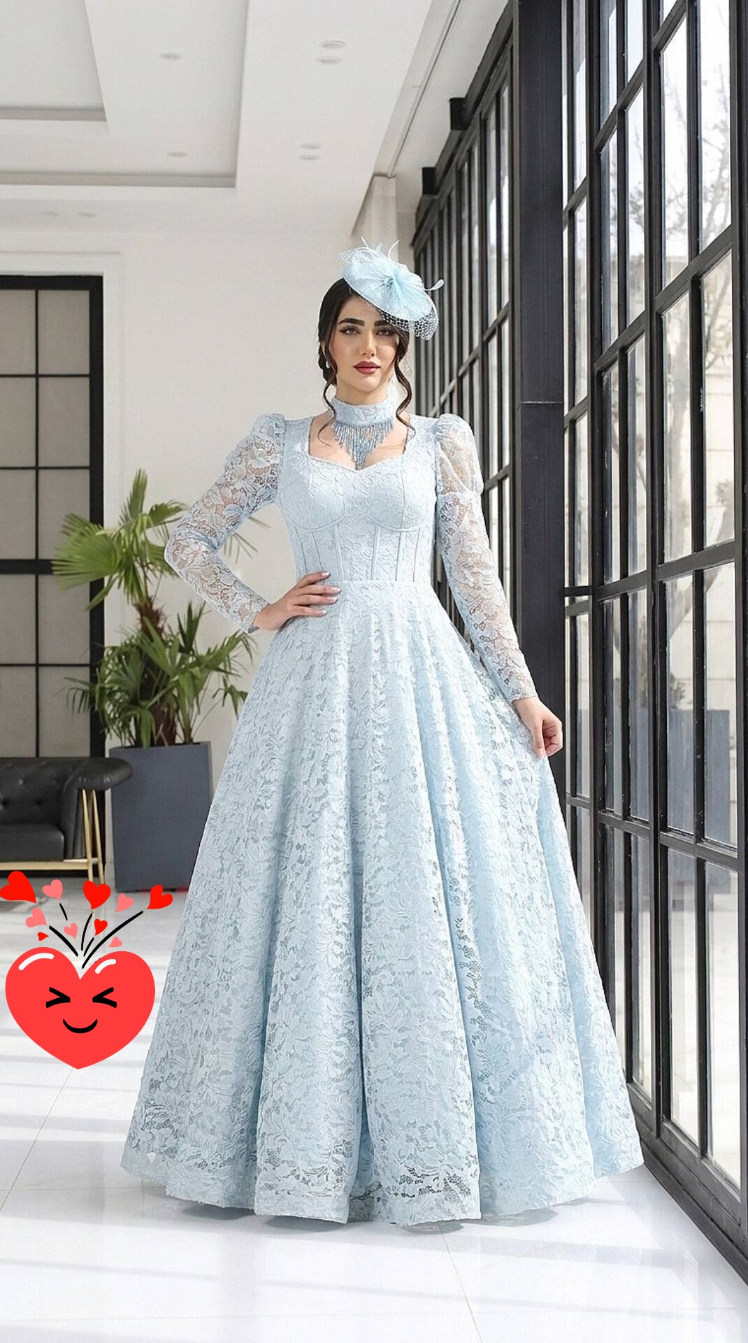 لباس مجلسی زنانه پرتو فرمالیته و نامزدی کاپ سینه دار شیک و جدید تمام دانتل و نوار دوزی و دیزاین سنگ دوزی با گردنبند از سایز ۳۶ تا ۵۰