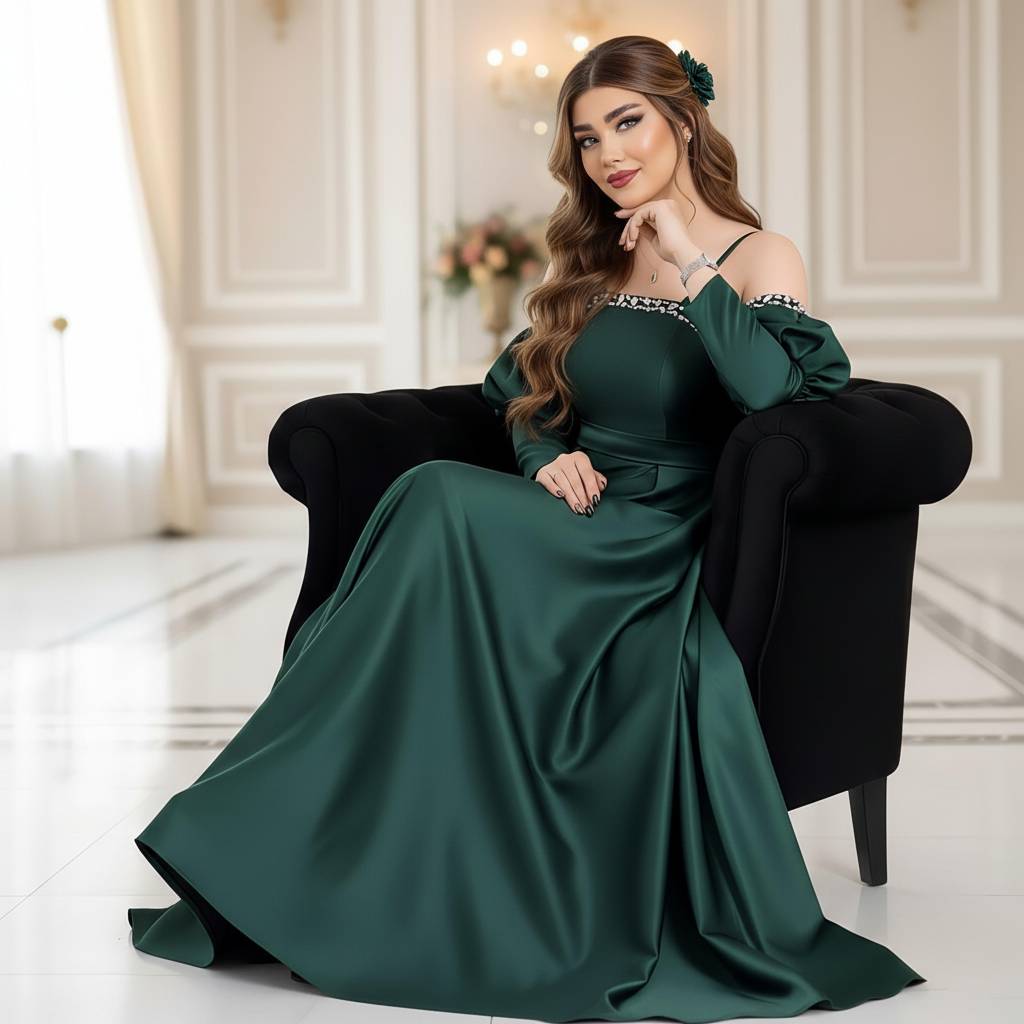 لباس مجلسی زنانه پگاه ساتن آمریکایی اصل سایز ۳۸ تا ۴۸